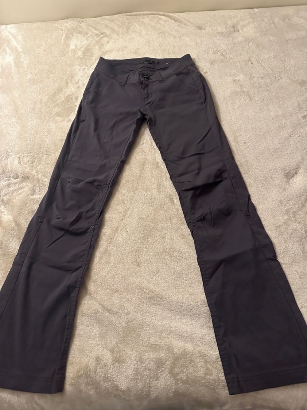 Prana Navy Double-Button Waist Casual Pants